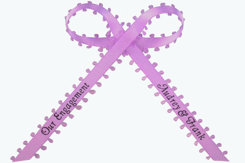 1/4" Feathered Edge Personalized Favor Ribbons (50 Pieces)