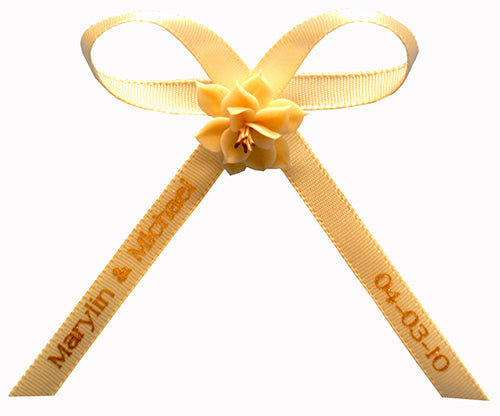 1/4" Plain Edge Personalized Favor Ribbons (50 Pieces)