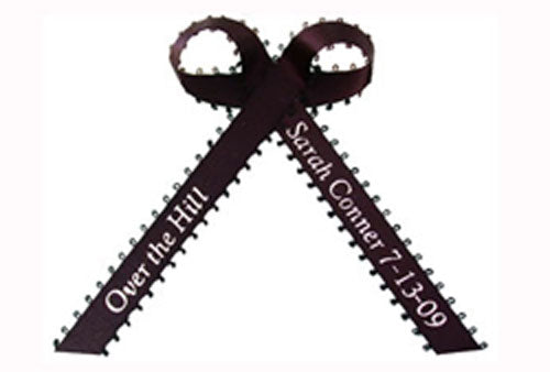 3/8" Feathered Edge Personalized Favor Ribbons (50 Pieces)