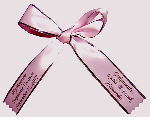 7/8" Personalized Favor Ribbons - 2 or 3-line with border (50 Pieces)