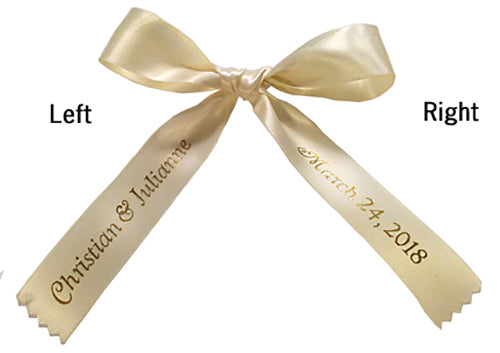 7/8" Plain Edge Personalized Favor Ribbons (50 Pieces)