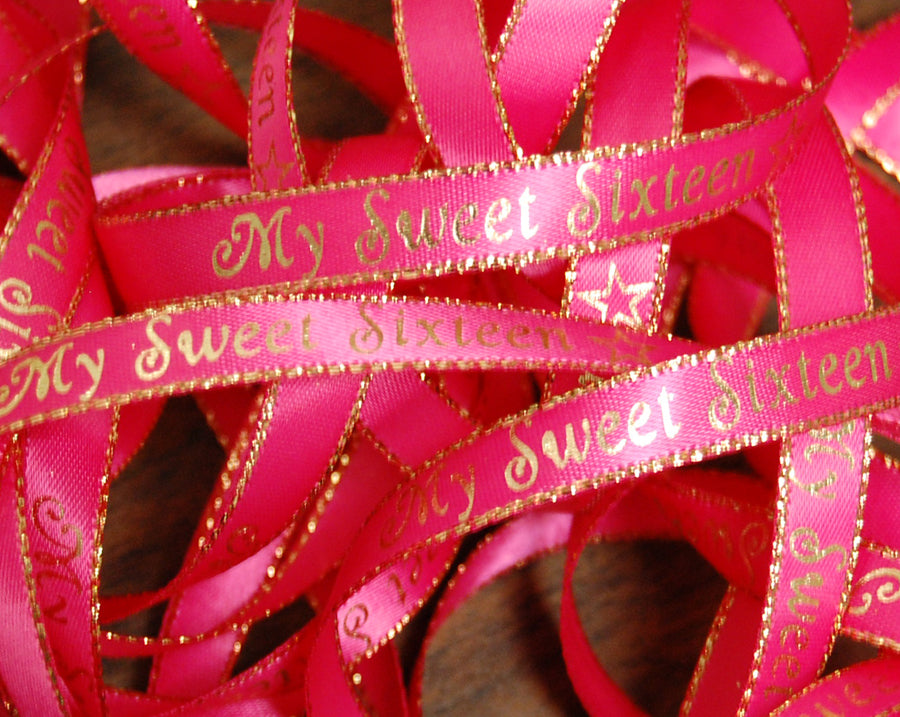 3/8" Gold Edge Personalized Continuous Ribbon (48 Yard Roll)