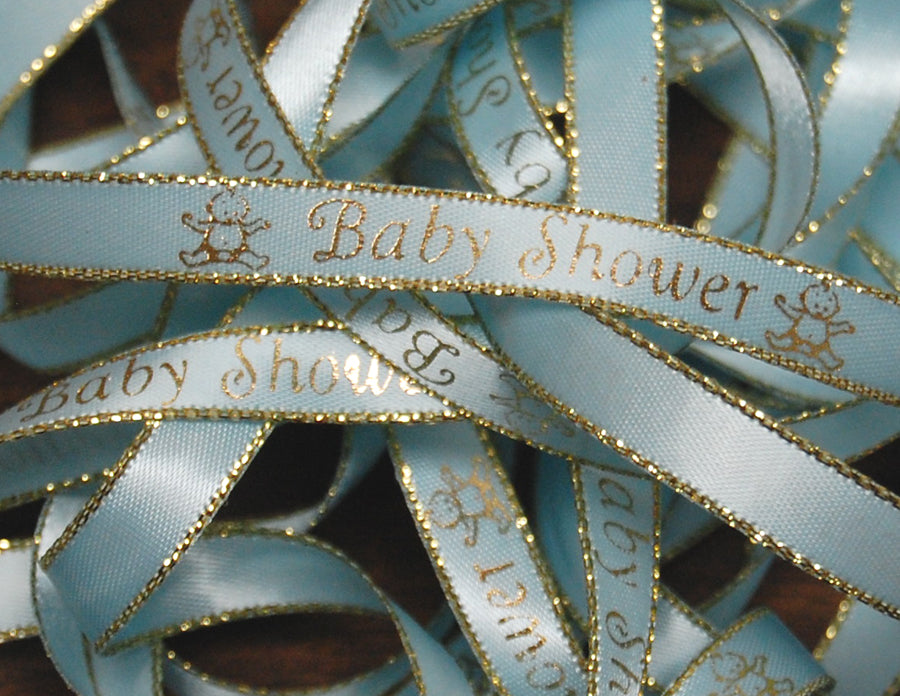 3/8" Gold Edge Personalized Continuous Ribbon (48 Yard Roll)