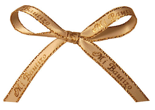 1/4" Gold Edge Personalized Continuous Ribbon (48 Yard Roll)