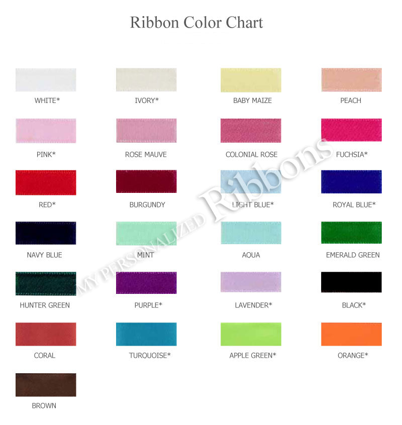 5/8" Personalized Favor Ribbons - 2-line print with border (50 Pieces)